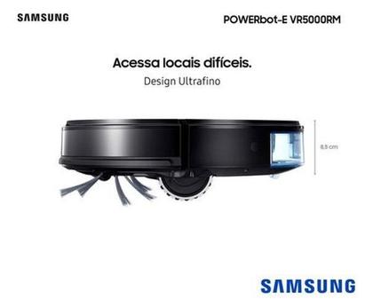 Imagem de Robô Aspirador 2 em 1 Samsung Preto VR5000RM Aspira e Passa Pano com Wi-Fi