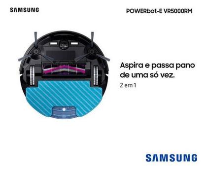 Imagem de Robô Aspirador 2 em 1 Samsung Preto VR5000RM Aspira e Passa Pano com Wi-Fi