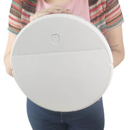 Imagem de Robo Aspirador Automatico Passa Pano Luz Ultravioleta Vassoura Inteligente USB Limpeza Faxina Po Anti Queda Anti Colisao Casa