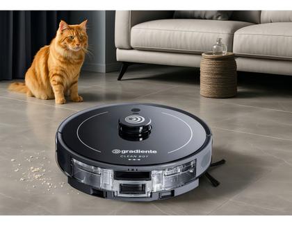 Imagem de Robô Aspirador Clean Bot Varre Aspira E Passa Pano Com Mapeamento 3 Em 1 Inteligente Pgar320 Gradiente Cor Preto