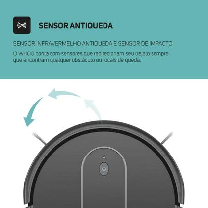 Imagem de Robô Aspirador Com Controle Wap Robot W400 Bivolt Varre E Passa Pano