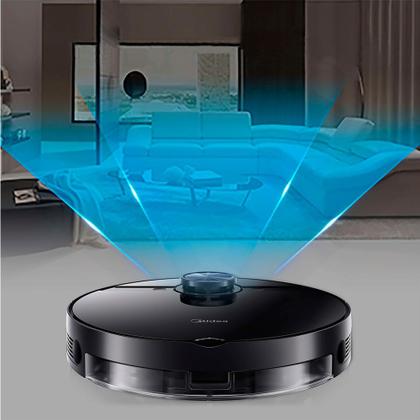 Imagem de Robô Aspirador de Pó ConnectLaser M7 Passa Pano Preto Midea