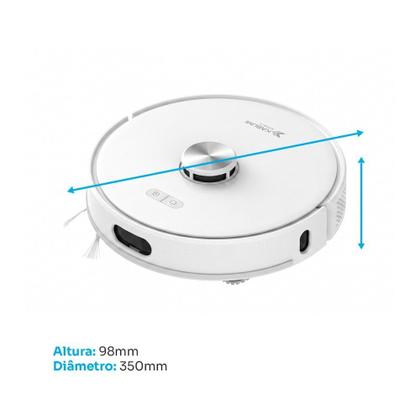 Imagem de Robô Aspirador de Pó e Passa Pano KABUM! smart K1000 - Mapeamento, MOP rotativo, até 7000PA, APP, Alexa/Google, Bivolt, Branco - KSAR1000BR