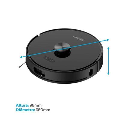 Imagem de Robô Aspirador de Pó e Passa Pano KABUM! smart K1000, Mapeamento, MOP rotativo, até 7000PA, APP, Alexa/Google, Bivolt, Preto - KSAR1000PT