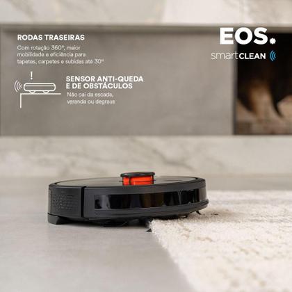 Imagem de Robô Aspirador de Pó Inteligente EOS Smart Self Clean Laser Map com Controle por Alexa e Google EAR03 220V