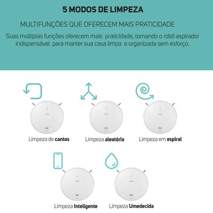 Imagem de Robô Aspirador de Pó Inteligente Wap Robot W1000 Com Mapeamento Passa Pano Sensor Antiqueda