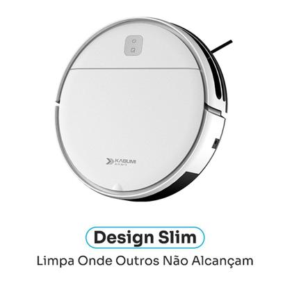 Imagem de Robô Aspirador de Pó KABUM! smart K100 - 2 Modos de Limpeza, Sensor Anti-Queda, Anti-Colisão, Bivolt, Branco - KSAR100BR