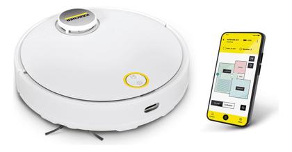 Imagem de Robô Aspirador de Pó Kärcher RCV 3 com Mapeamento Inteligente Aspira + Passa Pano Controle via Aplicativo Autonomia de 120 min