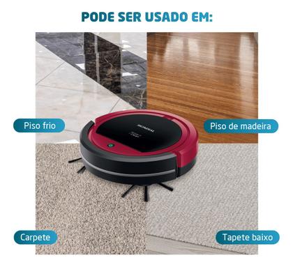 Imagem de Robô Aspirador de Pó Smart Clean Mondial RB-07 30w Vermelho com Preto