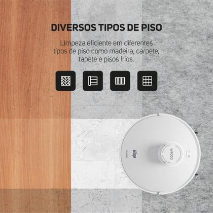 Imagem de Robô Aspirador de Pó WAP ROBOT W4000 Varre Passa Pano MOP Agenda Limpeza com Controle e APP 127V