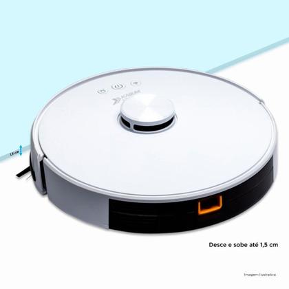 Imagem de Robô Aspirador e Passa Pano KABUM! smart 700 - 5 Modos de Limpeza, Mapeamento a Laser 3D, Base de Carregamento - Bivolt - Branco - KBSF006