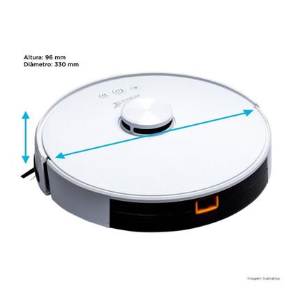 Imagem de Robô Aspirador e Passa Pano KABUM! smart 700 - 5 Modos de Limpeza, Mapeamento a Laser 3D, Base de Carregamento - Bivolt - Branco - KBSF006