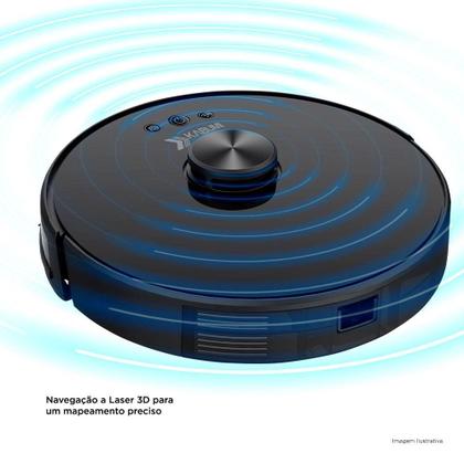 Imagem de Robô Aspirador e Passa Pano KABUM! smart 700 - 5 Modos de Limpeza, Mapeamento a Laser 3D, Base de Carregamento - Bivolt - Preto - KBSF003
