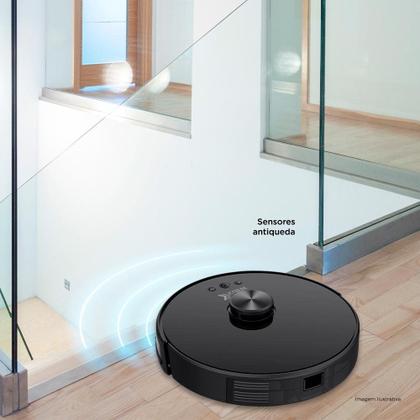 Imagem de Robô Aspirador e Passa Pano KABUM! smart 700 - 5 Modos de Limpeza, Mapeamento a Laser 3D, Base de Carregamento - Bivolt - Preto - KBSF003