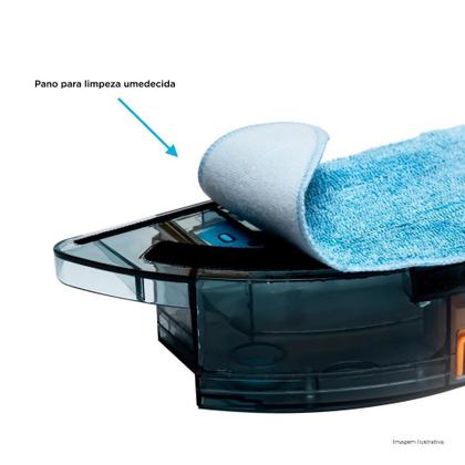 Imagem de Robô Aspirador e Passa Pano KABUM! smart 700 - 5 Modos de Limpeza, Mapeamento a Laser 3D, Base de Carregamento - Bivolt - Preto - KBSF003