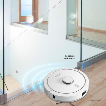 Imagem de Robô Aspirador e Passa Pano KABUM! smart 900 - 5 Modos de Limpeza, Base 2 em 1, Mapeamento 3D - 127v - Branco - KBSF011