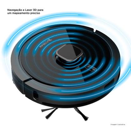 Imagem de Robô Aspirador e Passa Pano KABUM! smart 900 - 5 Modos de Limpeza, Base 2 em 1, Mapeamento 3D - 127v - Preto - KBSF009