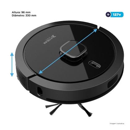 Imagem de Robô Aspirador e Passa Pano KABUM! smart 900 - 5 Modos de Limpeza, Base 2 em 1, Mapeamento 3D - 127v - Preto - KBSF009