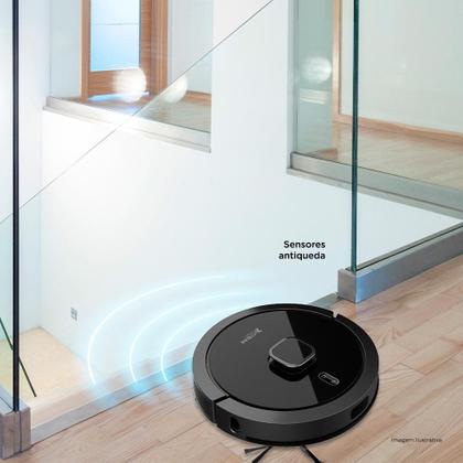 Imagem de Robô Aspirador e Passa Pano KABUM! smart 900 - 5 Modos de Limpeza, Base 2 em 1, Mapeamento 3D - 220v - Preto - KBSF010