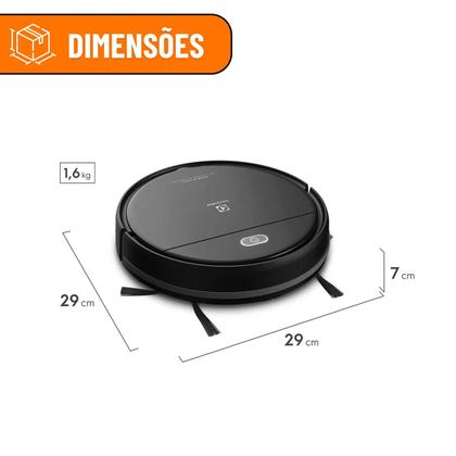 Imagem de Robô Aspirador Electrolux Varre Aspira Passa Pano Sensor Antiqueda ERB10 19V Bivolt