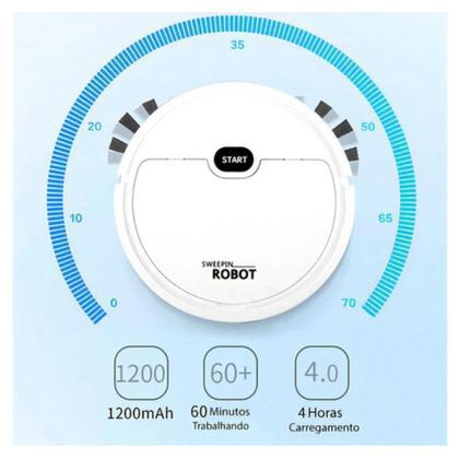 Imagem de   Robô Aspirador Inteligente Vassoura Automático Limpeza  