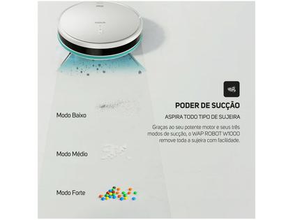 Imagem de Robô Aspirador Inteligente Wap Robot W1000 36W Wi-Fi compatível com Alexa