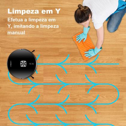 Imagem de Robô Aspirador Liectroux XR500 Pro  Aspira e Passa Pano em Simultâneo, Com Aplicativo, Bivolt, Mapeamento Inteligente e Salva os Mapas