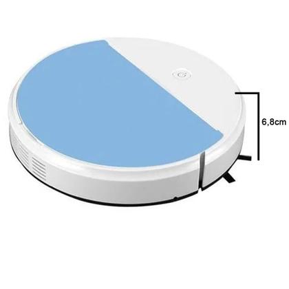 Imagem de Robo Aspirador Passa Pano Luz Ultravioleta Vassoura USB  Inteligente Automatico Limpeza Faxina Poeira Casa Arrumaçao Anti Queda Anti Colisao