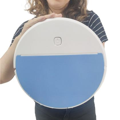 Imagem de Robo Aspirador Passa Pano Luz Ultravioleta Vassoura USB  Inteligente Automatico Limpeza Faxina Poeira Casa Arrumaçao Anti Queda Anti Colisao