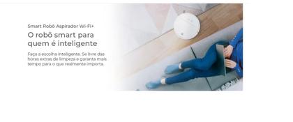 Imagem de Robô Aspirador Positivo PRA500 WiFi Varre Aspira e Passa Pano Bivolt Branco Acompanha Reservatório de Água