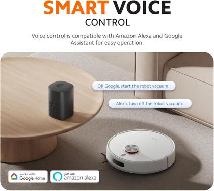 Imagem de Robô Aspirador S40 Xiaomi Passa-Pano Dobro de Velocidade 10.000Pa Bivolt Branco