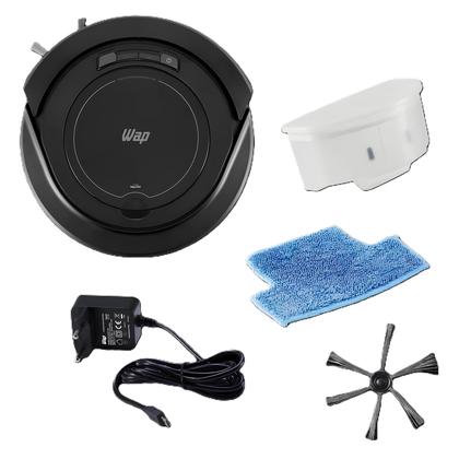 Imagem de Robô Aspirador Varre Passa Pano e Aspira Autonomia de 1h40 Wap Robot W90 Preto Bivolt