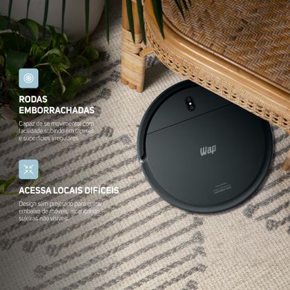 Imagem de Robô Aspirador WAP Robot W310 3 em 1 com Base Carregadora e Controle Remoto