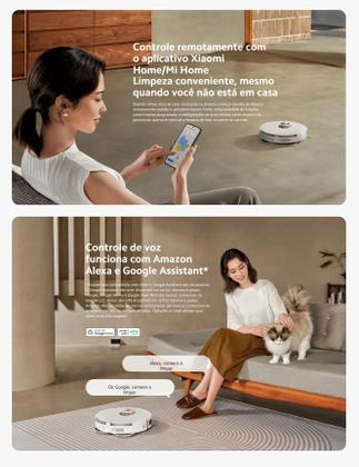 Imagem de Robô Aspirador Xiaomi S20 Plus App Wifi conecta com alexa Mapeamento Inteligente 6000 pA assistente de voz 5200mAh