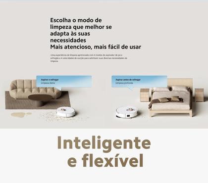 Imagem de Robô Aspirador Xiaomi S20 Plus App Wifi conecta com alexa Mapeamento Inteligente 6000 pA assistente de voz 5200mAh