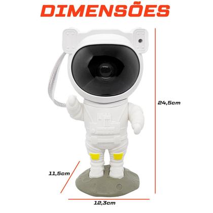 Imagem de Robo Astronauta Ceu Estrelado Luminaria Led Projetor Galaxia Nebulosa Galaxy Night Original C/Nf