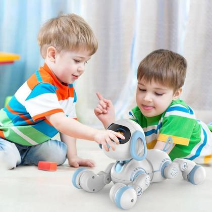 Imagem de  Robô Cachorro De Controle Remoto Azul Com Led - Castela