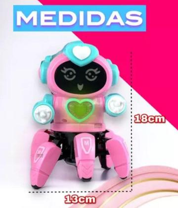 Imagem de Robô cor Rosa Lady Face Digital Infantil Dançante Som Luz Menina - Enviamos no mesmo dia