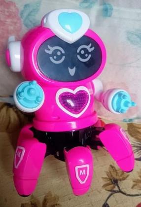 Imagem de Robô cor Rosa Lady Face Digital Infantil Dançante Som Luz Menina - Enviamos no mesmo dia