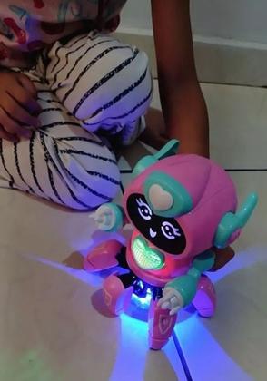 Imagem de Robô cor Rosa Lady Face Digital Infantil Dançante Som Luz Menina - Enviamos no mesmo dia