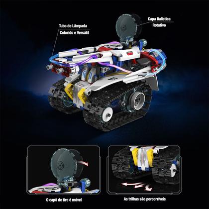 Imagem de Robô de Brinquedo Controle Remoto Robótica 5 em 1 603 peças Transformes Bloco de Montar Puzzle Monte e Desmonte Kit Completo