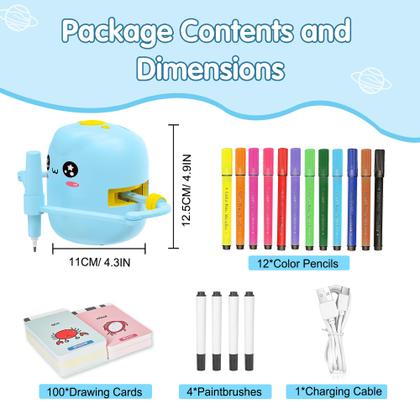 Imagem de Robô de Desenho Interativo ERYMCS - Educacional para Crianças de 5 a 10 Anos