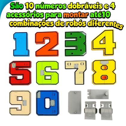 Imagem de Robô Educativo Números Infantil Criativo Envio Já