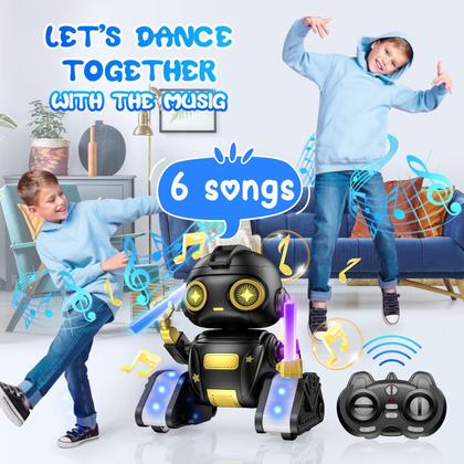 Imagem de Robot Toy BAIWU para crianças com sensor de gestos, olhos de LED e música