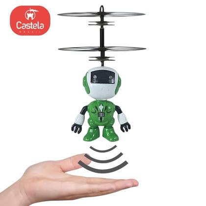 Imagem de Robozinho Verde Brinquedo Voador Sensor De Mão Luz - Castela
