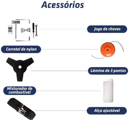 Imagem de Roçadeira A Gasolina 2Hp 51,7Cc 2T -Skim5200H Intech Machine