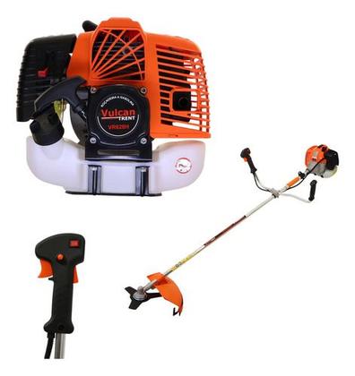 Imagem de Roçadeira A Gasolina VR620H Vulcan Trent 62cc Com Faca 3 Pontas + Lamina Circular 80 Dentes p/ Corte de Galhos