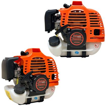 Imagem de Roçadeira Lateral Profissional Multifuncional Vulcan VR520H À Gasolina Motor 2T 52cc 2,5HP 10.000rpm Completa Com 4 Opções de Cortes Cabeçote de Nylon, Faca 2 Pontas, Faca 3 Pontas e Faca 80 Dentes