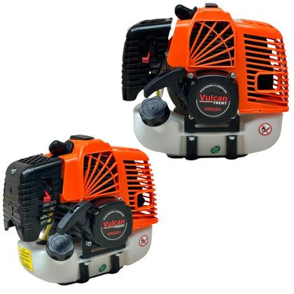 Imagem de Roçadeira Lateral Profissional Multifuncional Vulcan VR620H À Gasolina Motor 2T 62cc 3HP 12.500rpm Completa Com 4 Opções de Cortes Cabeçote de Nylon, Faca 2 Pontas, Faca 3 Pontas e Faca 80 Dentes