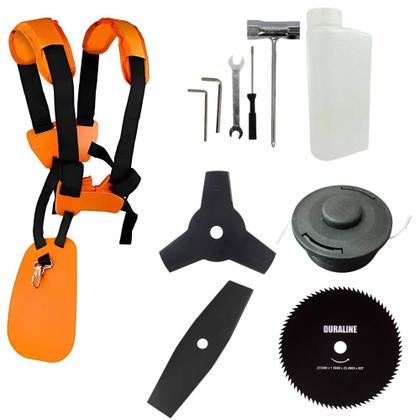 Imagem de Roçadeira Lateral Profissional Multifuncional Vulcan VR620H À Gasolina Motor 2T 62cc 3HP 12.500rpm Completa Com 4 Opções de Cortes Cabeçote de Nylon, Faca 2 Pontas, Faca 3 Pontas e Faca 80 Dentes